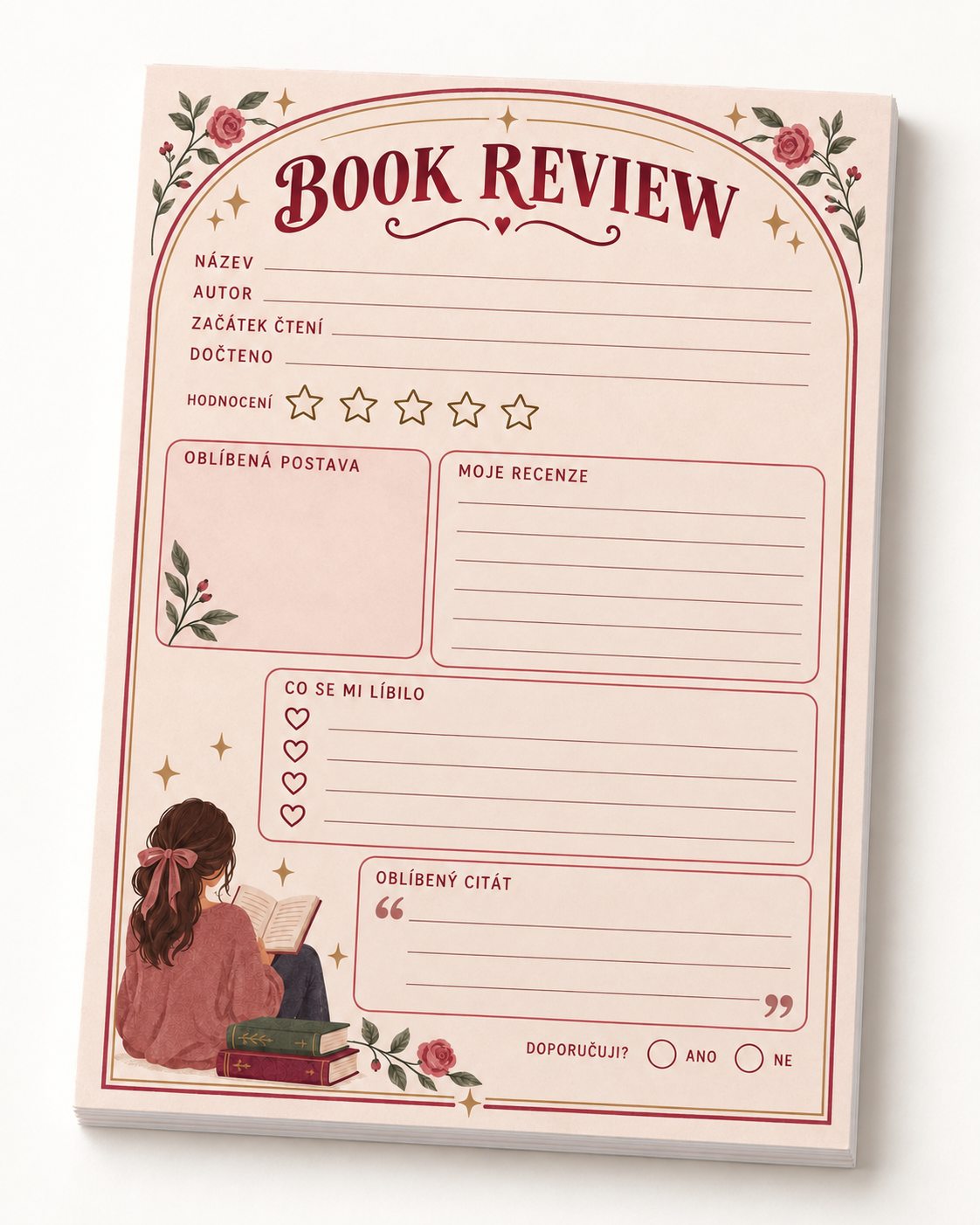 Poznámkový blok “ Book Review” + záložka zdarma!